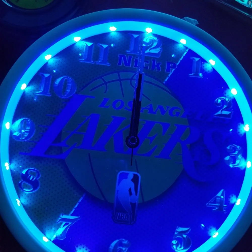 LA Lakers led lights clock